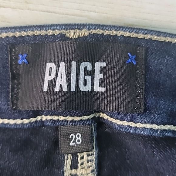 PAIGE Womens HOXTON ANKLE High-Rise Skinny Charing Dark Blue Jeans‎ 28 - Picture 4 of 14